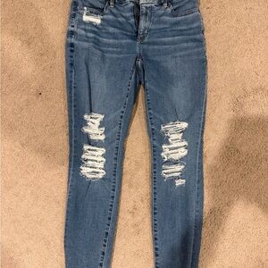 Distressed Blue Women's Jeans